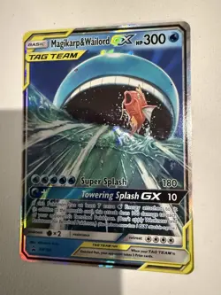Pokemon Magikarp & Wailord GX TAG TEAM Promo Full Art Holo SM166 - Image 1