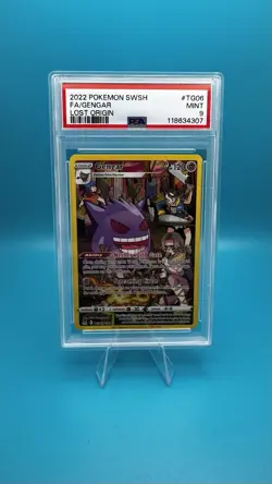 2022 Pokemon SWSH Lost Origin Gengar Full Art #TG06 PSA 9 Mint - Image 1