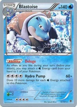 Damaged, English Pokemon Regular Blastoise - 16/101 - Non-Holo Solar Strike Them - Image 1