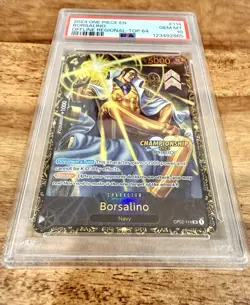 2023 One Piece EN Offline Regional Top 64 #114 Borsalino PSA 10 🔥 GEM MINT - Image 2