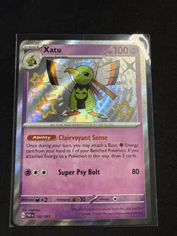 Pokemon Card Xatu 152/091 Shiny Rare Paldean Fates Near Mint - Image 1