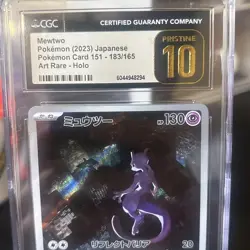 ✨✨ CGC 10 Pristine Mewtwo 183/165 AR Art Rare 151 sv2a Pokemon Card Mint, PSA 10 - Image 5