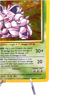 Pokemon TCG Nidoking Holo Base Set 1999 Rare Card 11/102 🔥🔥🔥 - Image 3
