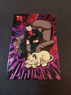 Pokemon Giovanni Persian Meowth Purple Holo Team Rocket Card Database Peru - Image 1