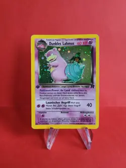 Pokemon Karte/card - Dunkles Lahmus 12/82 Rocket Holo 1. Edition - VG-Excellent - Image 1