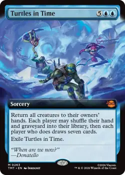 Turtles in Time - Extended Art Light Play, English Magic the Gathering MTG Teena - Image 1