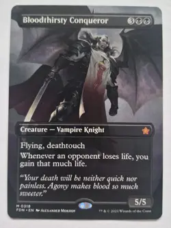 Magic The Gathering Bloodthirsty Conqueror (Borderless) Foundations Regular - Image 1