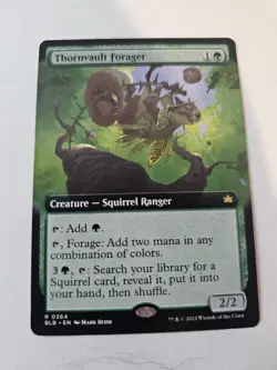MTG - Thornvault Forager Ext Art - Bloomburrow - Image 1