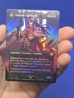 Magic the Gathering Final Fantasy Vincent Valentine 0528 Borderless Surge Foil - Image 3