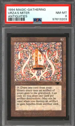 Magic MTG Antiquities Urza's Miter PSA 8 NEAR MINT NM - Image 1