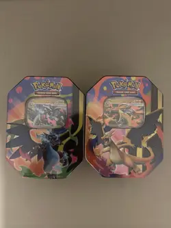 Pokemon TCG: Mega Charizard ex Tins X & Y Set in Two Brand New & Sealed - Image 1