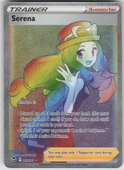 Pokemon TCG Serena (Secret) Secret Rare SWSH12: Silver Tempest 207/195 - Image 1