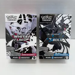 2 Pokemon TCG SV10.5 Black Bolt & White Flare Booster Bundle Sealed New - Image 1