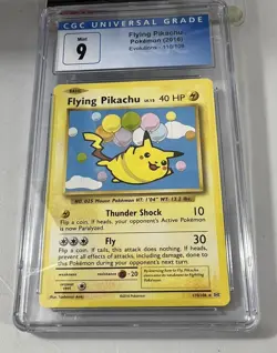 Flying Pikachu Pokemon 2016 evolutions 110/108 cgc 9 - Image 1