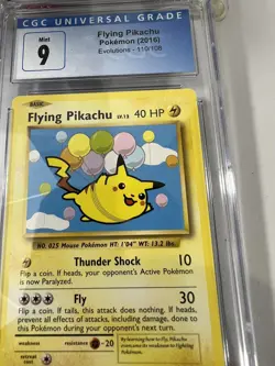 Flying Pikachu Pokemon 2016 evolutions 110/108 cgc 9 - Image 4