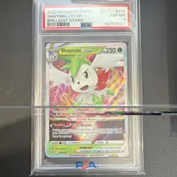 Pokemon Shaymin VSTAR Ultra Rare Brilliant Stars 014/172 Holo VSTAR PSA 8 - Image 1