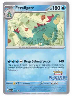 Pokemon Feraligatr Illustration Contest 2024 213 Normal Non-Holo Promo - NM - Image 1
