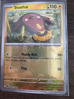 2025 Pokemon White Flare Stunfisk Reverse Holo Master Ball Uncommon #035/086 - Image 2