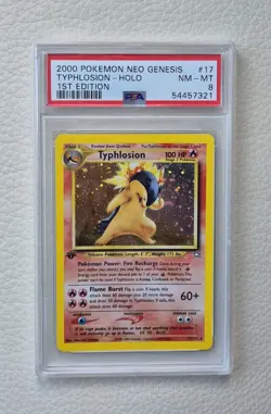 Typhlosion - Holo - 1st Edition PSA 8 - Neo Genesis - 2000 - #17/111 - Pokemon - Image 1