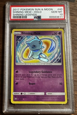 2017 POKEMON SUN & MOON SHINING LEGENDS #40 SHINING MEW HOLO PSA 10 - Image 1