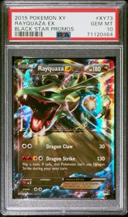 2015 POKEMON XY BLACK STAR PROMOS #XY73 RAYQUAZA EX PSA 10 - Image 1