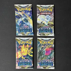 Pokemon Silver Tempest Booster Pack Art Bundle (Set Of 4) Sealed Sword & Shield - Image 1