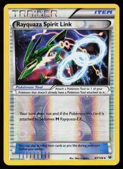 Rayquaza Spirit Link 87/108 Reverse Holofoil Pokemon TCG XY - Roaring Skies MP - Image 1