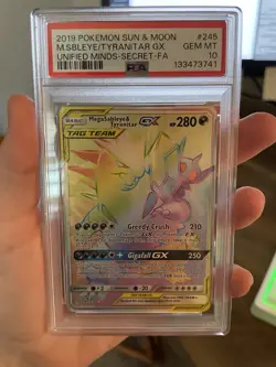 2019 Pokemon Sun & Moon Unified Minds, Sableye/Tyranitar GX Full-Art PSA 10 - Image 3