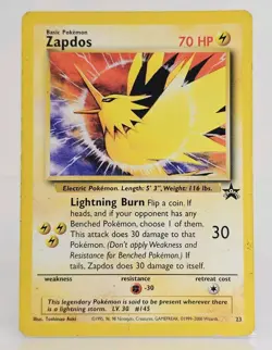 Pokemon TCG Zapdos Wizards Black Star Promo 23 - Image 1