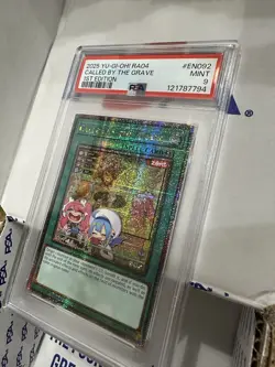 YU-GI-OH! Called By The Grave EN092 Quarter Century Secret Rare Stamped PSA 9 - Image 3