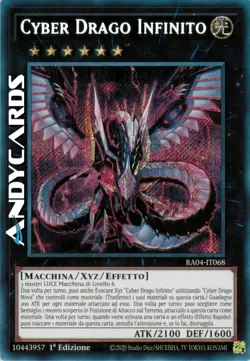 CYBER DRAGO INFINITO (Cyber Dragon Infinity) Segreta • RA04 IT068 • 1Ed • Yugioh - Image 1