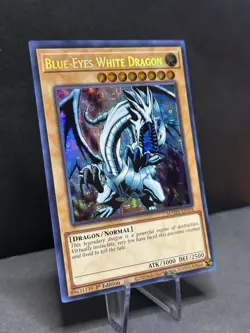 Yu-Gi-Oh! TCG Blue-Eyes White Dragon MAMA-EN104 Secret Pharaoh's Rare NM - Image 2