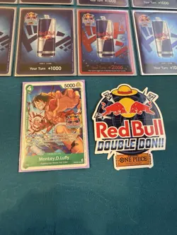 One Piece TCG Red Bull Double Don!! with Sticker - Image 3