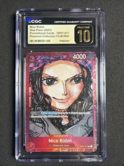 2023 One Piece Promo Premium Collection Film Red Nico Robin #OP01-017 CGC 10 - Image 1