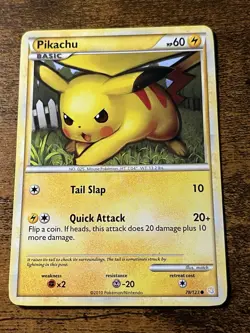 Pikachu 78/123 Heartgold & Soulsilver Regular Pokemon Card - Image 1