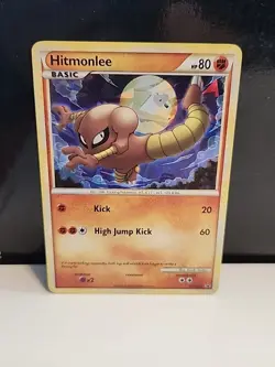 Hitmonlee - Pokemon HGSS25 - 2010 Black Star Promo Cracked Ice Holo - DMG - Image 1