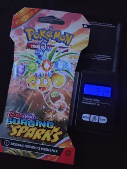 Pokemon Very HEAVY! (31.9gs!) Surging Sparks Sleeved Booster Pack Factory Sealed - Image 1