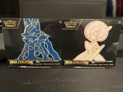 Pokemon Mega Evolution PC Exclusive Lucario & Gardevoir ETBs - Image 1