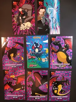 Charizard Mewtwo Holo Set Team Rocket Card Database Peru Pokemon Purple Holo - Image 1