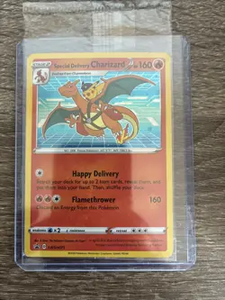 Special Delivery Charizard Pokemon Center Promo Card Holo (SWSH075) - SEALED - Image 2