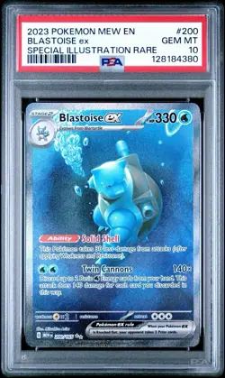 2023 POKEMON MEW EN-151 SPECIAL ILLUSTRATION RARE #200 BLASTOISE EX PSA 10 - Image 1