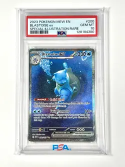 2023 POKEMON MEW EN-151 SPECIAL ILLUSTRATION RARE #200 BLASTOISE EX PSA 10 - Image 3