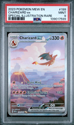 2023 Pokemon Mew EN-151 #199 Charizard EX - Holo Special Illustration Rare PSA 9 - Image 1