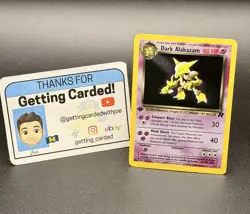 Pokemon Dark Alakazam TCG 1st Edition Holo Rare Card 1/82 Near Mint - Image 3