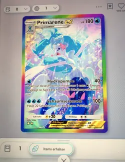 Pokemon TCG Pocket - Primarene EX - Primarina EX - Rainbow Rare [Ger] - Image 1