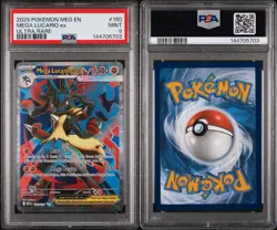 Pokemon TCG Mega Lucario EX 160/132 Ultra Rare Holo Mint PSA 9 - Image 3