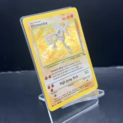 hitmonlee fossil holo 7/62 pokemon 1999 Excellent LP - Image 2