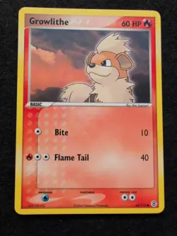 Growlithe - 64/112 - Common English Pokemon EX FireRed & LeafGreen - Image 1