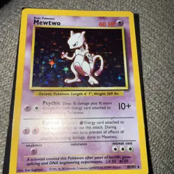 Mewtwo - Holo - 10/102 Base Set - Pokemon TCG - 1999 - Image 4