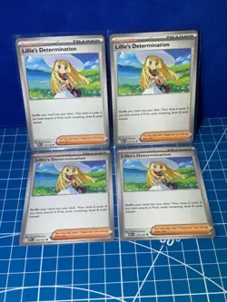 4x Lillie's Determination 119/132 Mega Evolution Pokemon Playset - Image 1